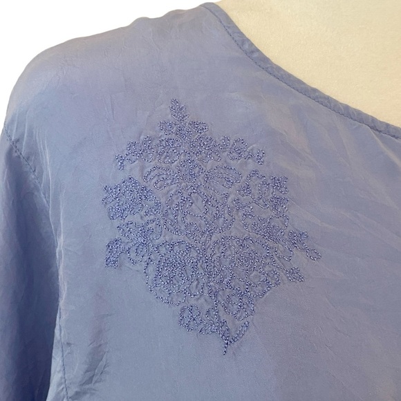 Victoria's Secret Embroidery Silk Tunic Blouse - Sz XL - Picture 5 of 12